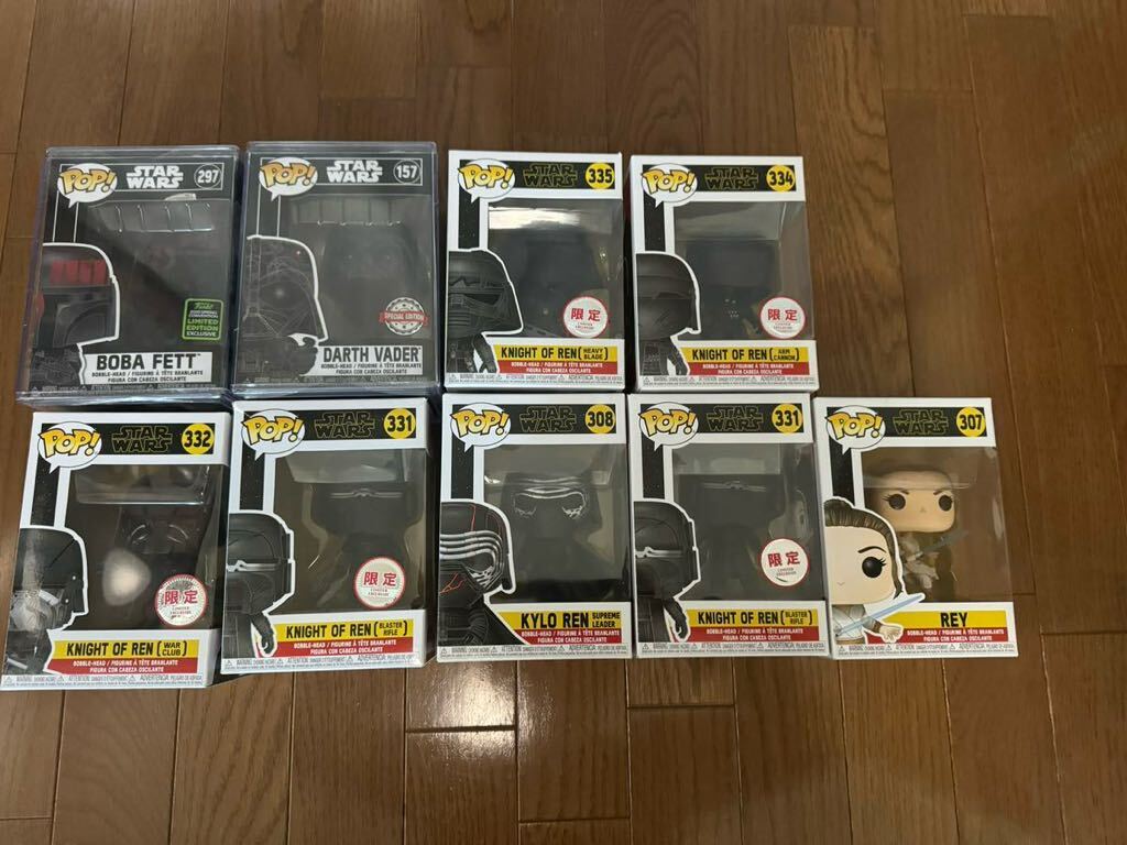 【1円〜】FUNKO POP ファンコ スターウォーズ セット ダース・ベイダー ボバ・フェット カイロ・レン レン騎士団 レイの画像1