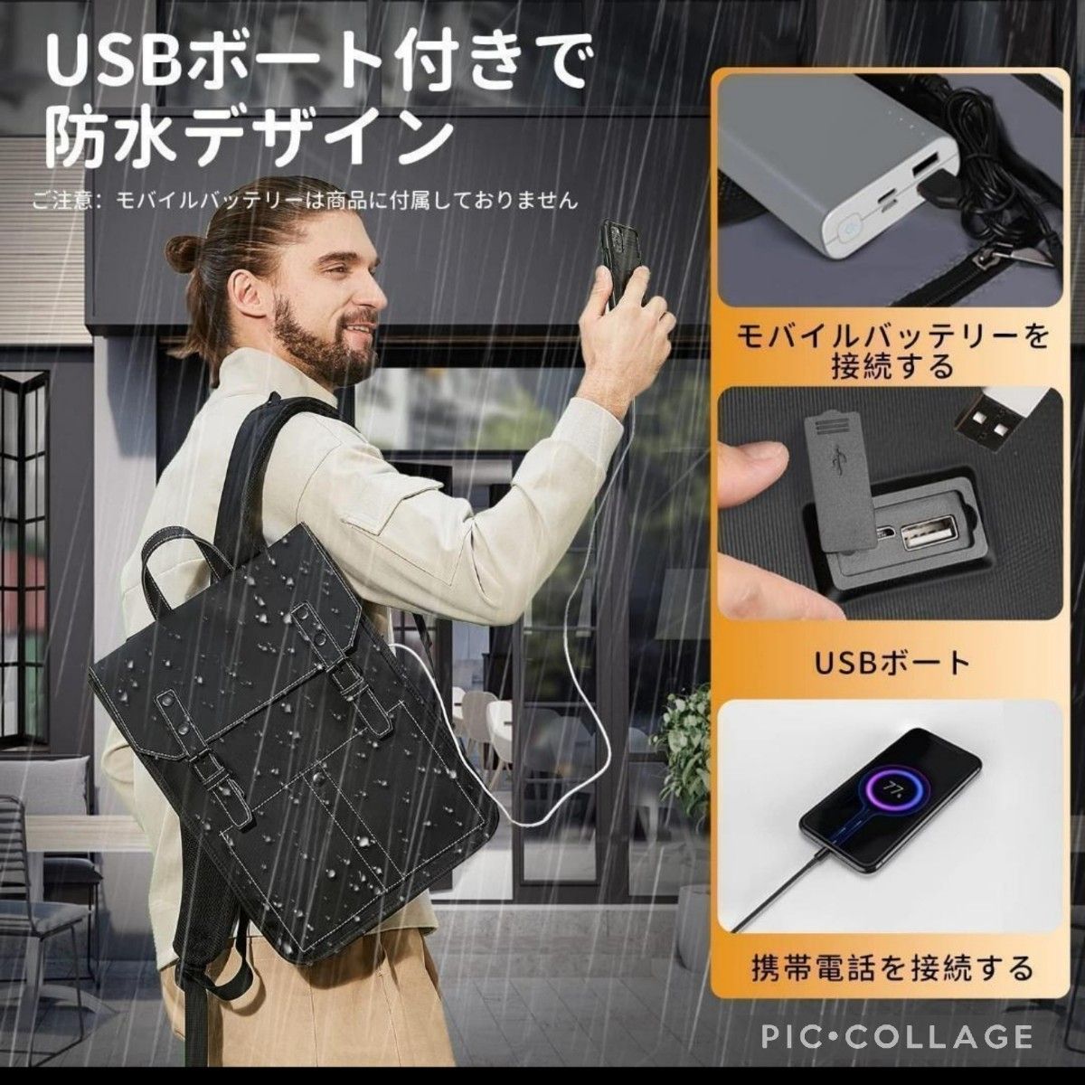 高級リュック ビジネスリュック 薄型　男女兼用スタイリッシュ 多機能　高性能 ビジネス 通勤 バックパック 軽量 パソコン USB