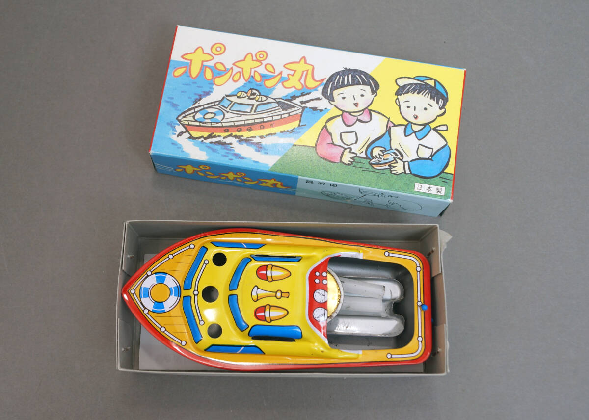  Showa Retro жестяная пластина игрушка pompon круг сделано в Японии б/у 