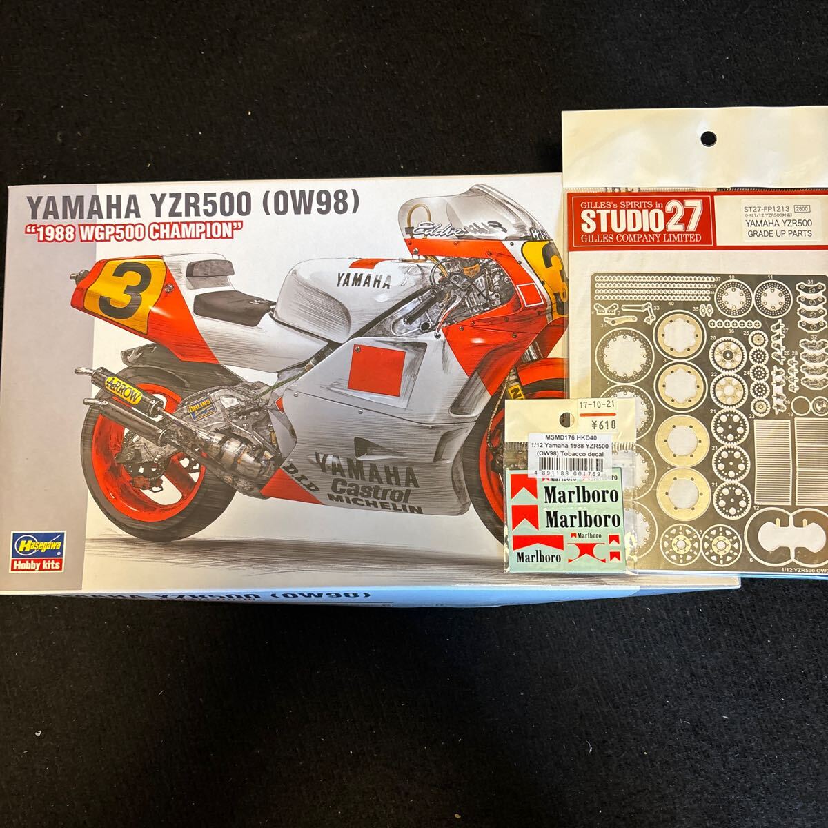  Yamaha YZR500 (0W98) *1988 WGP500 Champion (1/12 scale BK3)+STUDIO27 etching parts + Marlboro decal 