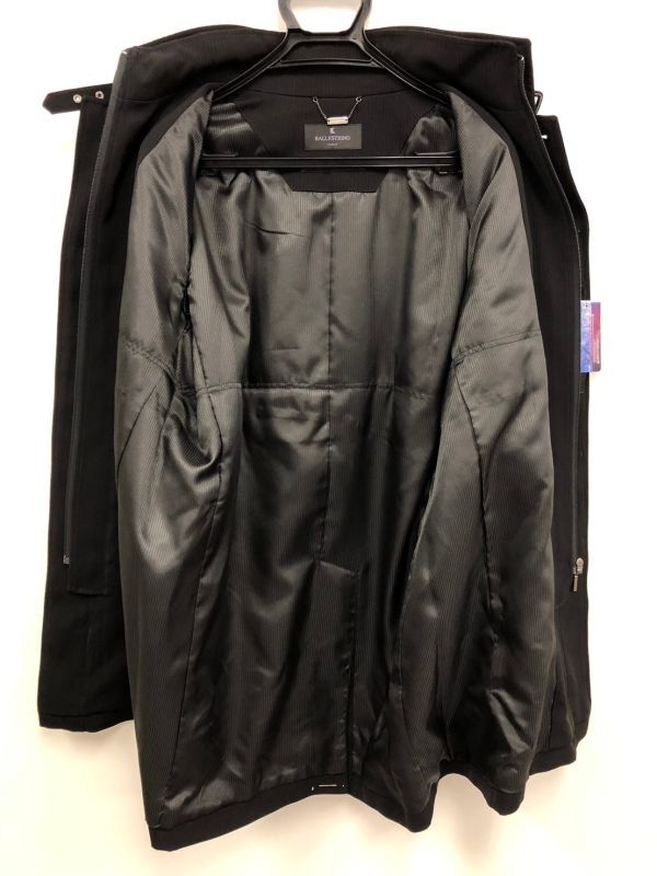 C330-CH2-777 BALLESTRINO パレストリーノ コート ロングコート はっ水加工 メンズ ブラック LLサイズ_画像2
