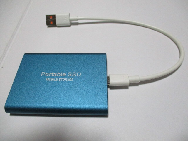 *Portable SSD MOBILE STORAGE установленный снаружи портативный SSD высокая скорость пересылка A 8TB Blue б/у * прекрасный товар *