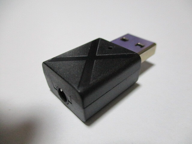 ★オーディオ変換アダプター　ミニジャック メスUSB2.0 TypeA オス　未使用品★_画像1