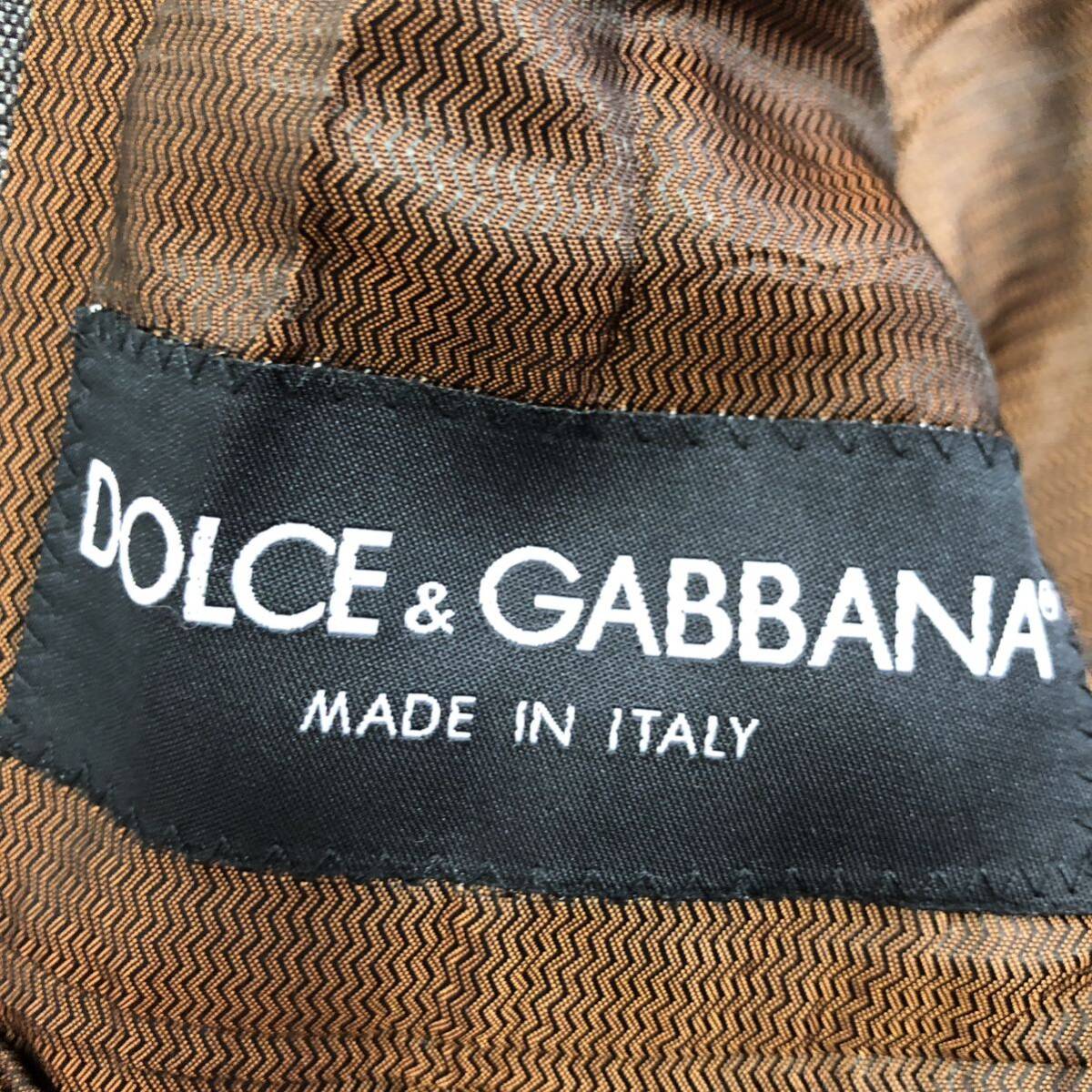 【極美品】ドルチェ＆ガッバーナ DOLCE&GABBANA ドルガバ テーラードジャケット スーツ 紺ブレ 銀ボタン ウール 総柄 裏地　M-L