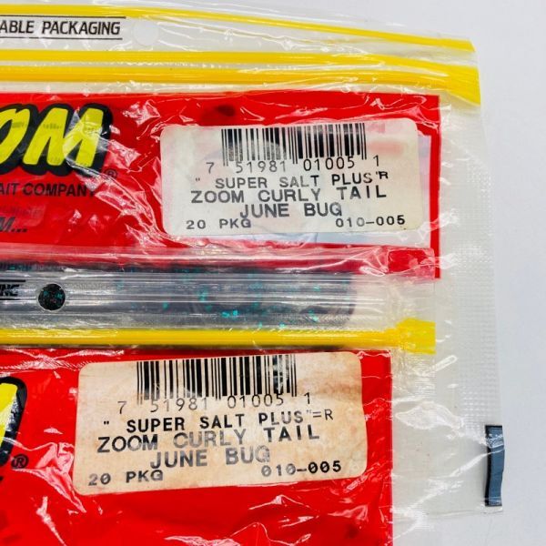 711543 新品 ZOOM/ZBC C-テール カーリーテール ４０本 ZOOM BAIT COMPANY ズーム リボンテール ジューンバグの画像5