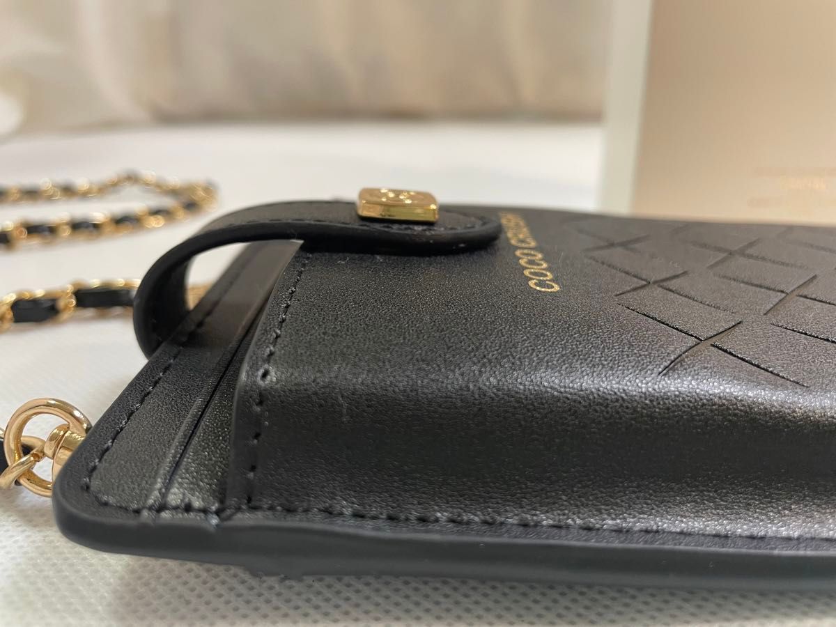 CHANEL GWP COCO CRUSH VIP ノベルティ 黒 携帯ショルダーポーチ CHANEL GWP COCO CRUSH VIP ノベルティ 黒 携帯ショルダーポーチ