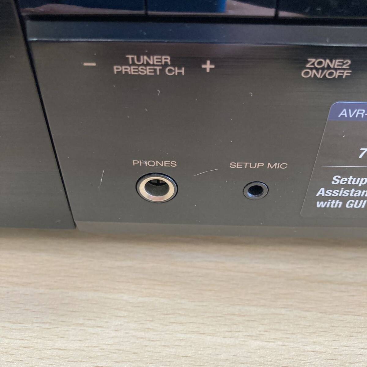 西542 DENON デノン AVアンプ HEOS AVR-X1500H AV機器レシーバー 2018年製 ブラックの画像4