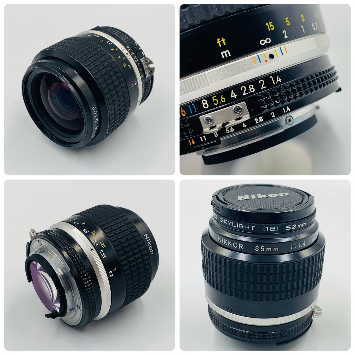 【未使用保管品】Nikon F3 フィルムカメラ・レンズ NIKKOR 35mm F1.4 Ai-s ニコン 一眼レフカメラ 1円スタート ブラック まとめ売り セット_NIKKOR 35mm F1.4 Ai-