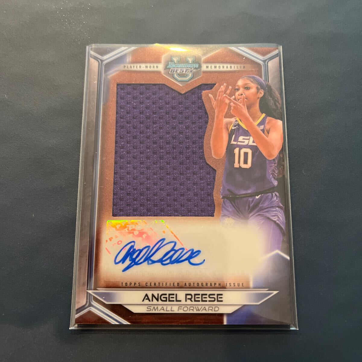 2023-24 TOPPS BOWMAN UNIVERSITY BEST BASKETBALL ANGEL REESE JUMBO RELIC AUTOGRAPH CARD エンジェル・リース シカゴ・スカイの画像1