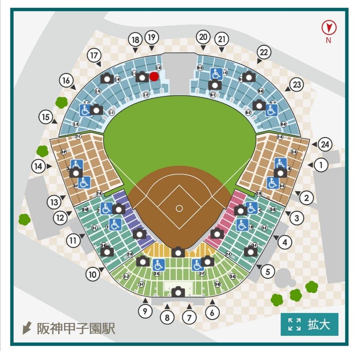 阪神vs中日 4月20日(土) 甲子園球場 レフト外野指定席2枚 - 野球
