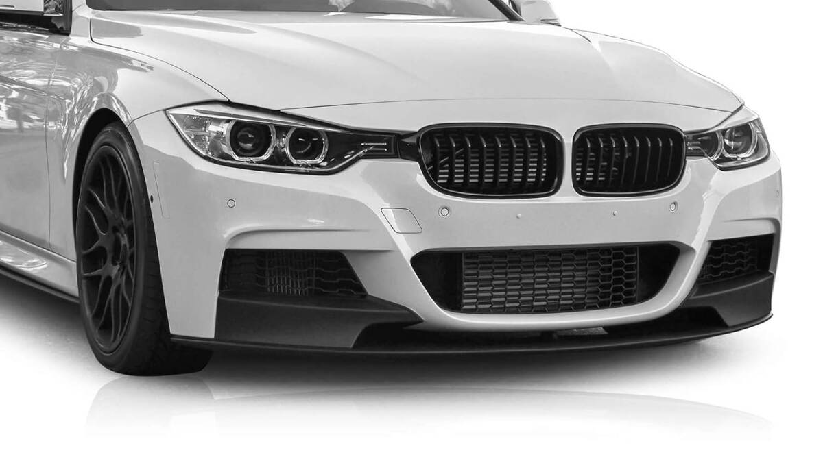 【送料無料】BMW 3シリーズ F30 F31 Mスポーツ フロントリップスポイラー光沢ブラック 318i 320i 320d 328i 320d 330i 330e 335i 340i の画像2