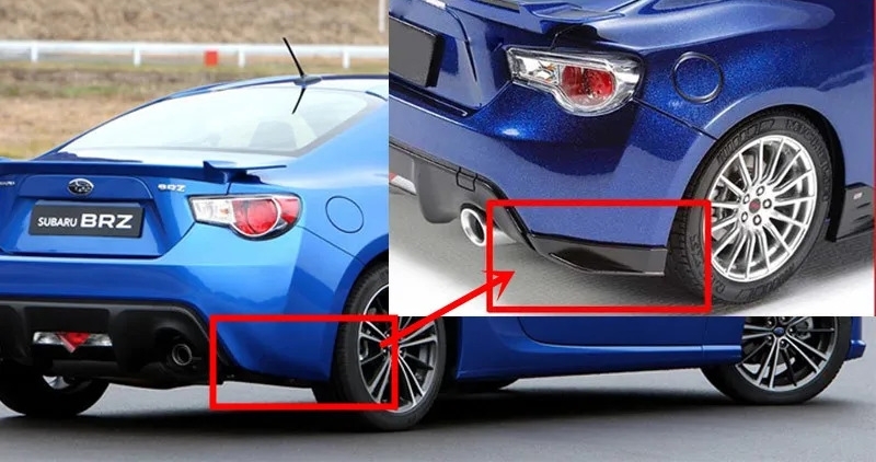 [ free shipping ] Subaru BRZ Toyota 86 ZN6 ZC6 rear under Canard rear bumper aero spoiler lustre black 