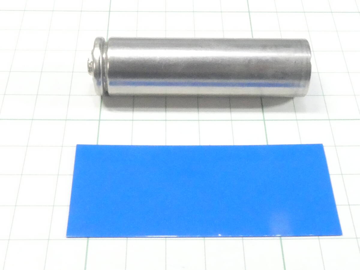 ☆☆　熱収縮チューブ ラップ 18650用 10枚 フラット幅 29.5mm x 72mmL blue ☆☆LiPo_画像3