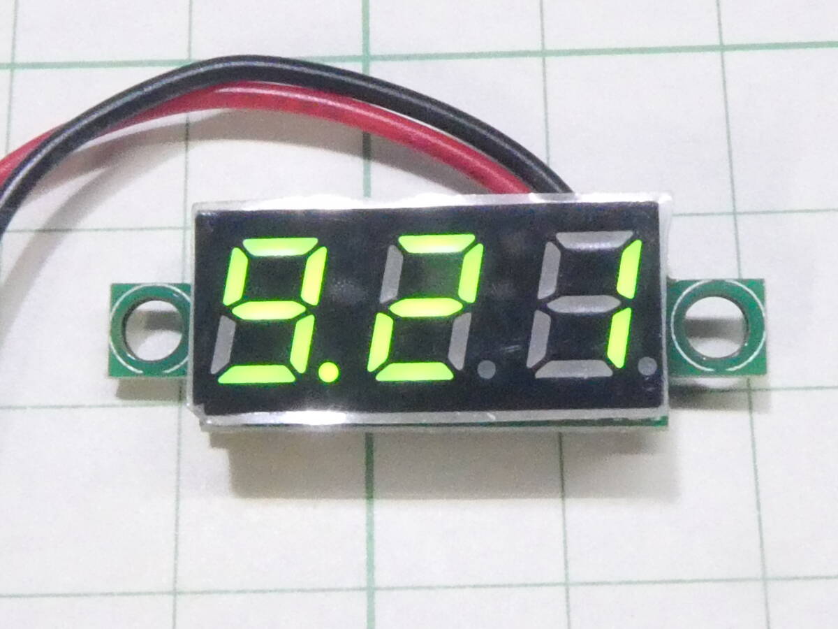 ☆☆ 格安 LED電圧計 2.5-30v 2線式 緑 ☆☆_画像1