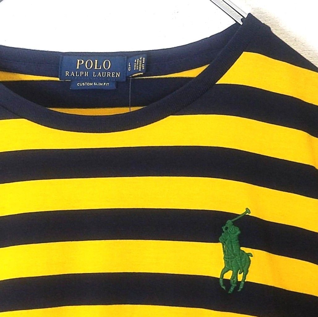 【新品タグ付き】POLO RALPH LAUREN　ポロラルフローレン　リンガーネック　ボーダーTシャツ　ポニー刺繍