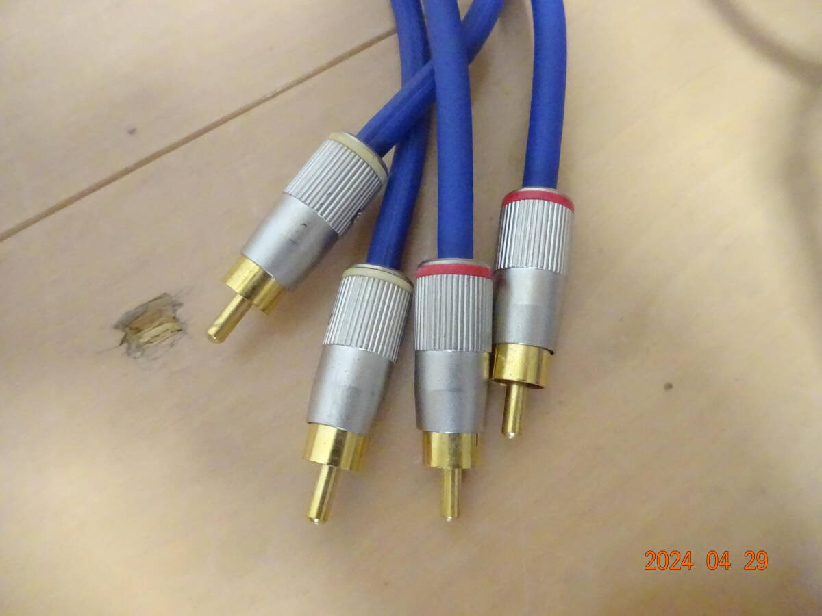 audio-technica オーディオテクニカ SUPER LINK 2メートル/FINE GOLD AUDIO CABLE 2メートル/1メートル RCAケーブル 3本セット まとめて_画像3