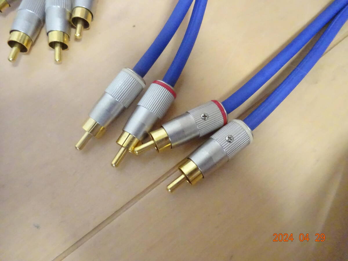 audio-technica オーディオテクニカ SUPER LINK 2メートル/FINE GOLD AUDIO CABLE 2メートル/1メートル RCAケーブル 3本セット まとめて_画像4