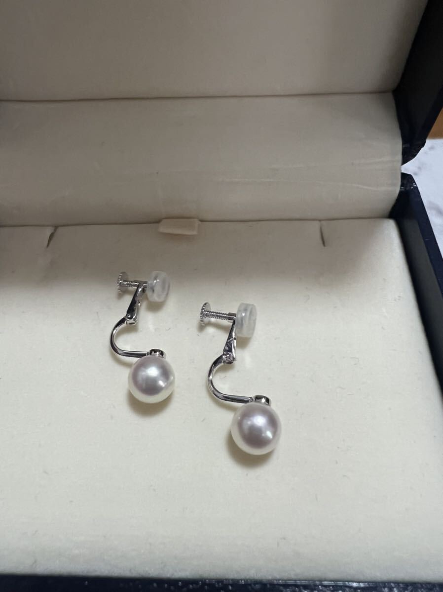 TASAKI Tasaki Shinju white gold pearl earrings 2 point SET