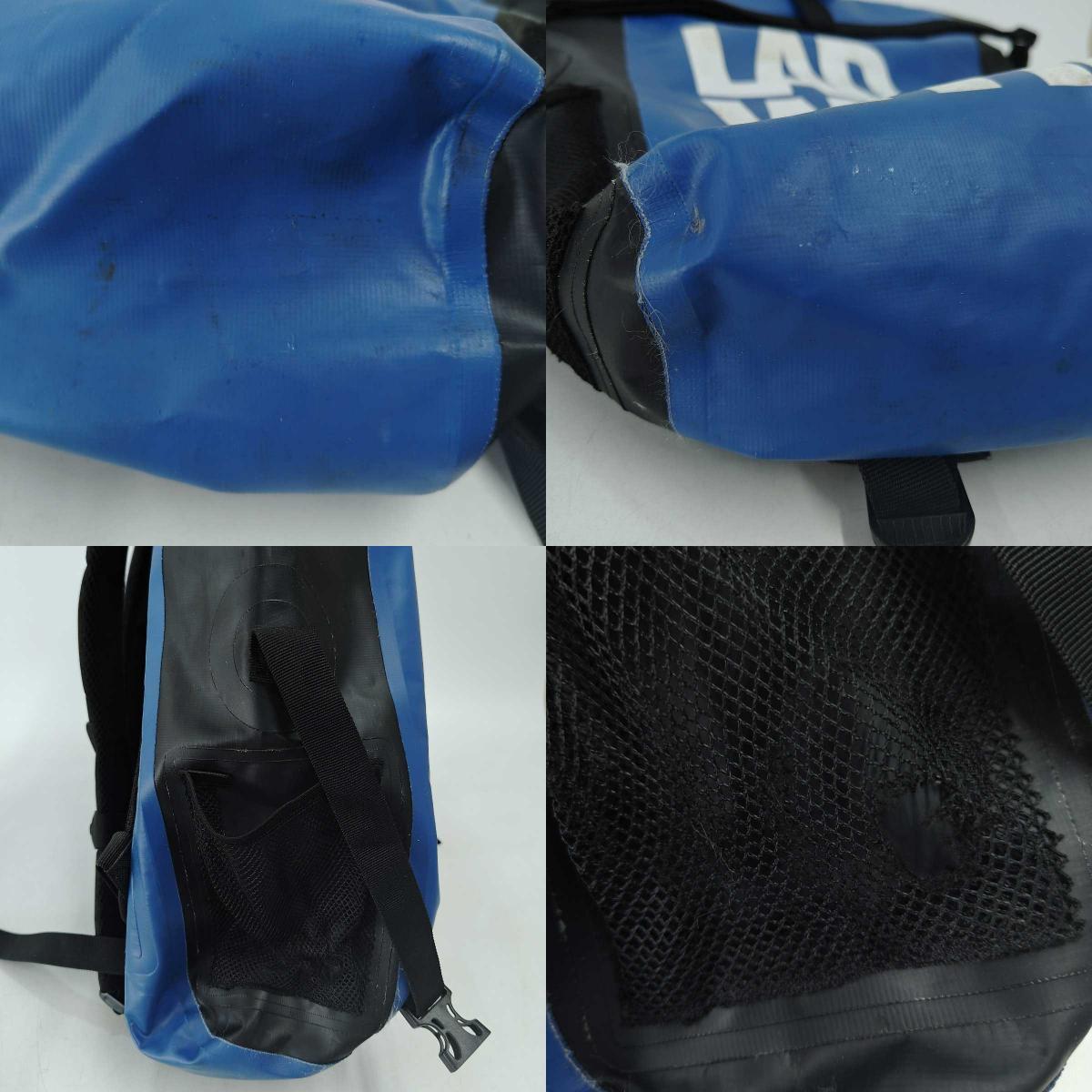 【中古】ラドウェザー 防水バッグ リュック 25L ドライザック ブルー ユニセックス LADWEATHER スポーツ アウトドア バッグ