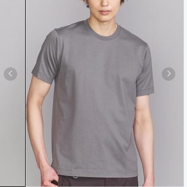 BEAUTY&YOUTH UNITED ARROWS　半袖Tシャツ　グレー　ラベンダー　ハイゲージコットン　ユナイテッドアローズ　ビューティーアンドユース_画像3