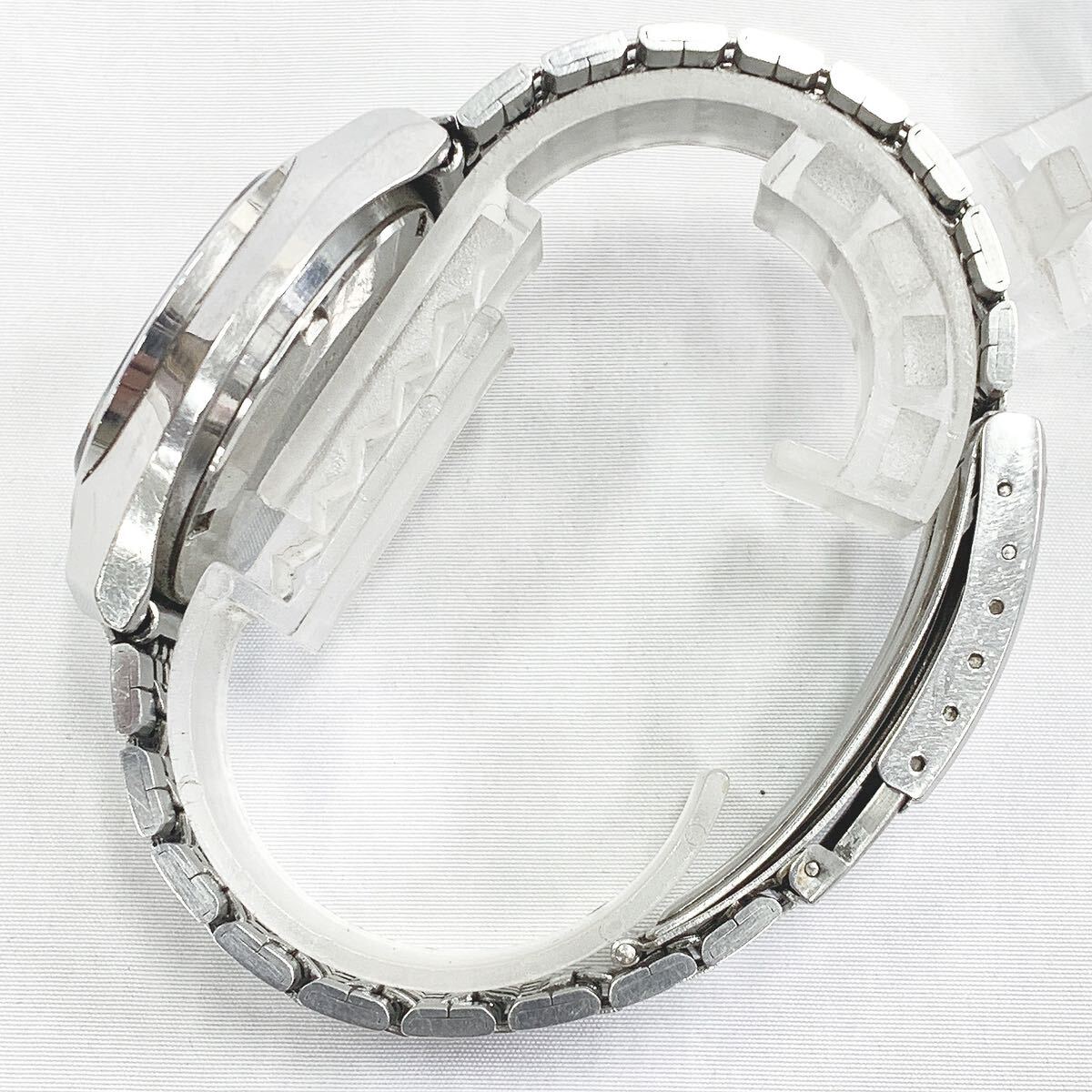 稼働品 SEIKO セイコー LM 5606-8060 デイデイト カットガラス 23石 自動巻き メンズ腕時計 シルバー ケース付き R阿0407☆の画像5