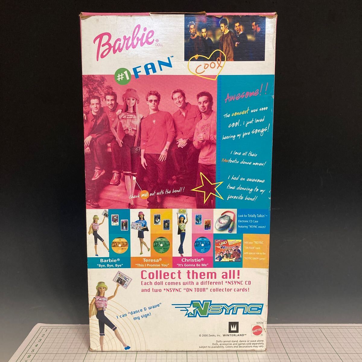 ①バービー人形 Barbie NSYNC CD&カード付 マテル社 箱入り（未開封？）ビンテージ 着せ替え人形 の画像4