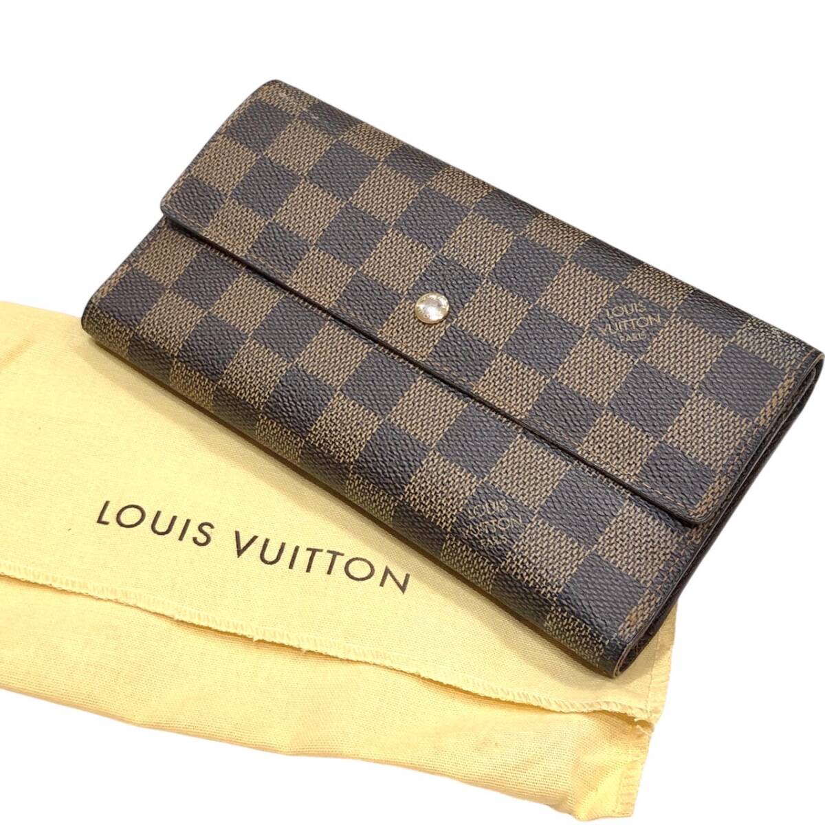 LOUIS VUITTON ルイヴィトン ダミエ ポルトトレゾールインターナショナル 長財布 箱付き M61215 TH0570_画像1