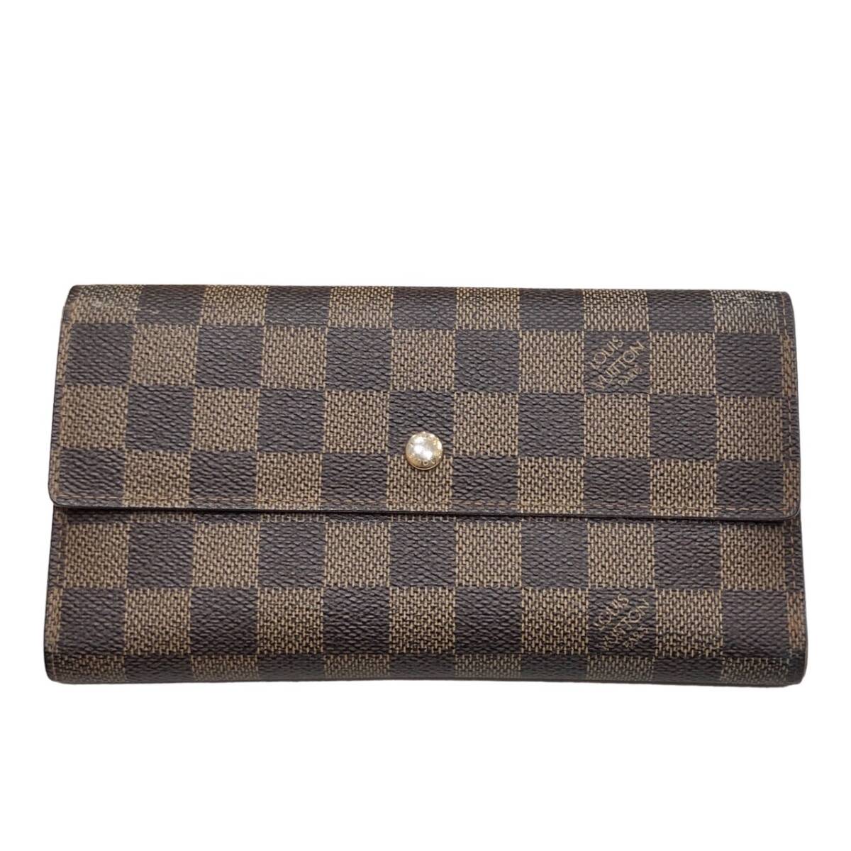 LOUIS VUITTON ルイヴィトン ダミエ ポルトトレゾールインターナショナル 長財布 箱付き M61215 TH0570_画像2