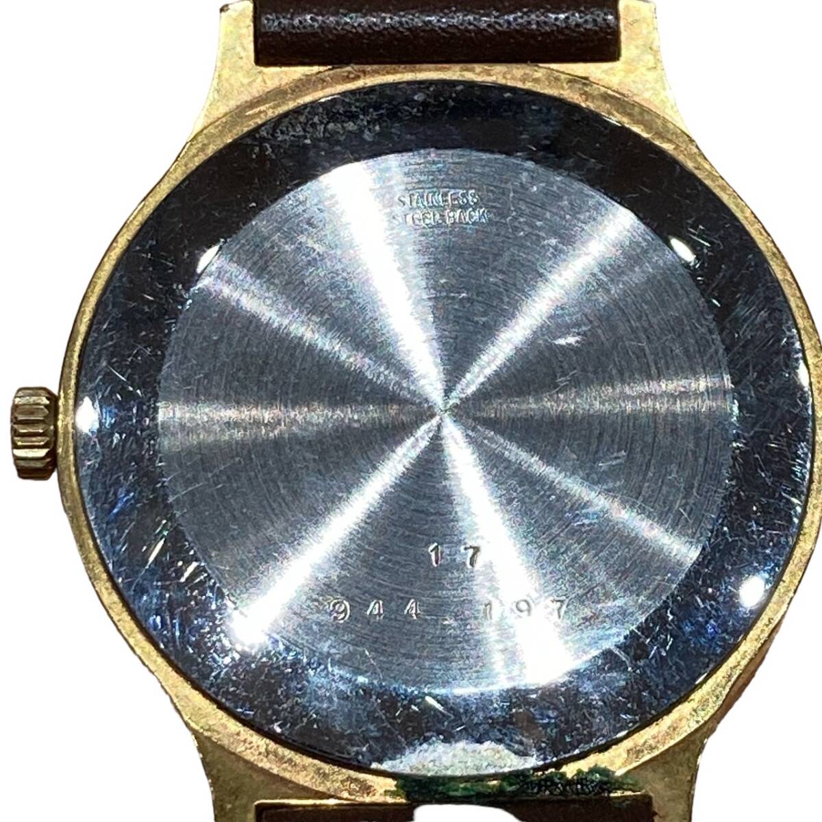 LONGINES ロンジン 手巻き 17石 メンズ腕時計 社外ベルト シャンパン文字盤の画像5