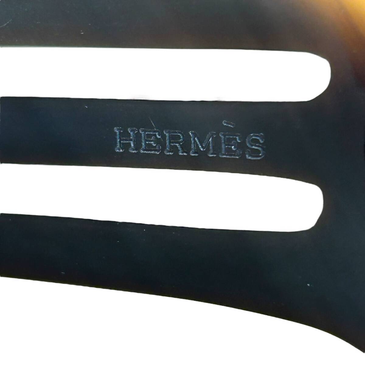 HERMES エルメス ロカイユ ヘアアクセサリー かんざし コーム べっ甲調 バッファローホーンの画像9