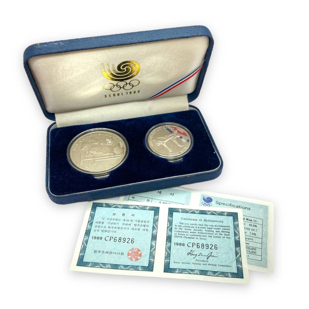 ソウルオリンピック 1988年 記念コイン セット 10000ウォン 5000ウォン 計2枚 コインの画像1