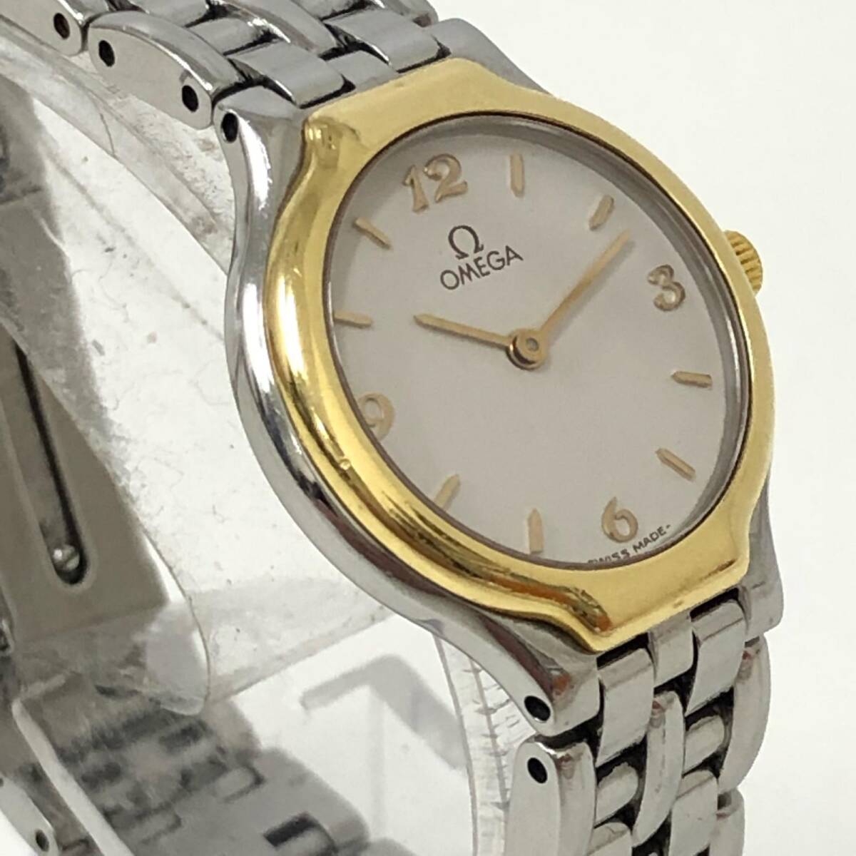 1円 オメガ デビル 6101/433 クォーツ レディース 腕時計 稼働品の画像5
