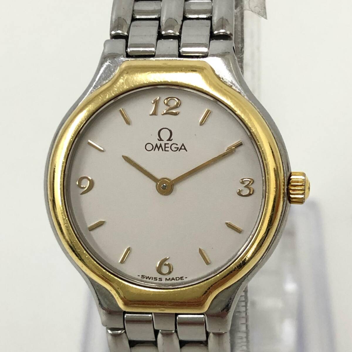 1円 オメガ デビル 6101/433 クォーツ レディース 腕時計 稼働品の画像1