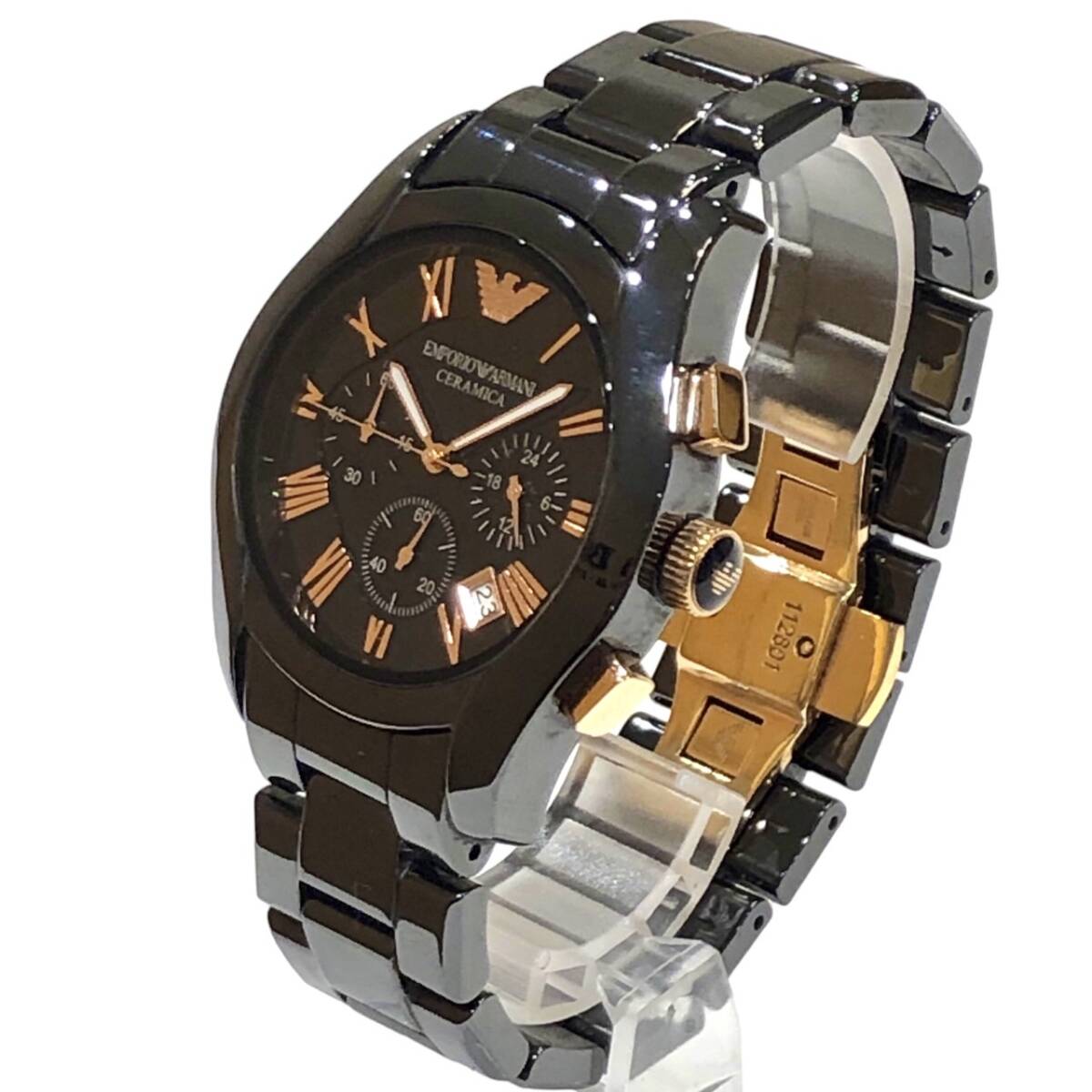 Emporio Armani Emporio Armani men's wristwatch AR1410 chronograph ceramic black 