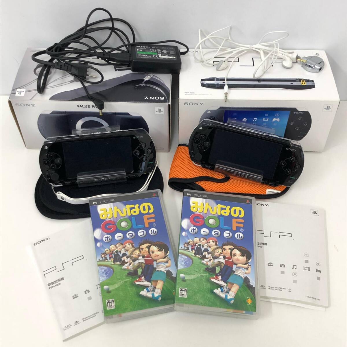 Yahoo!オークション - PSP-1000 PSP-1000K 本体2台 ソフト2本...