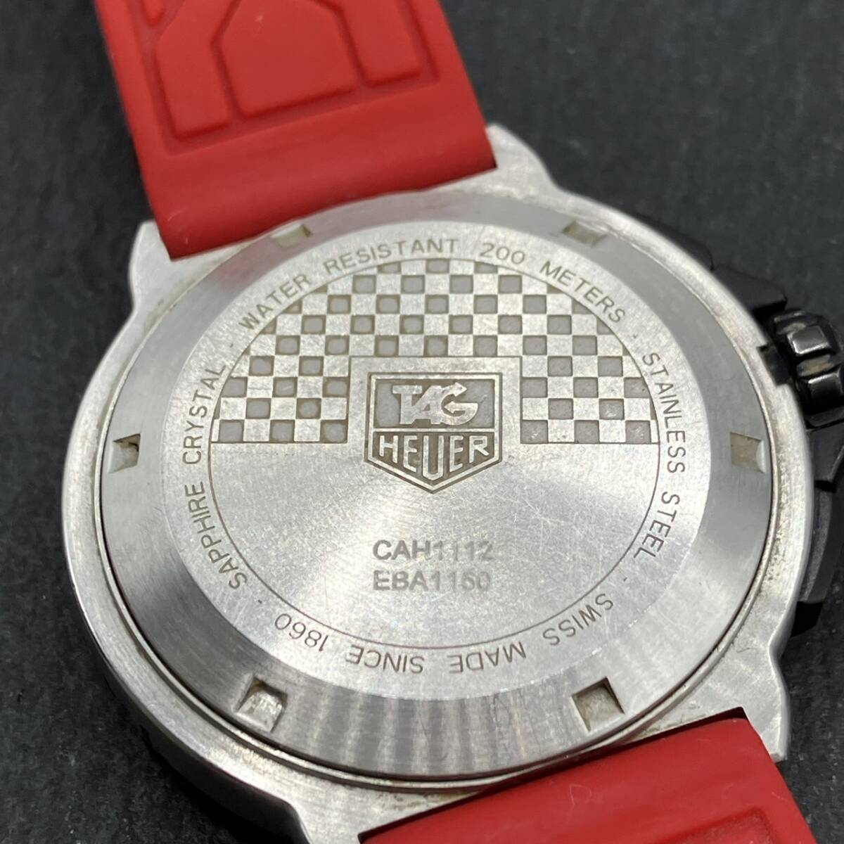 TAG HEUER タグホイヤー フォーミュラー1 赤文字盤 メンズ腕時計 CAH1112 クォーツ稼働品の画像8