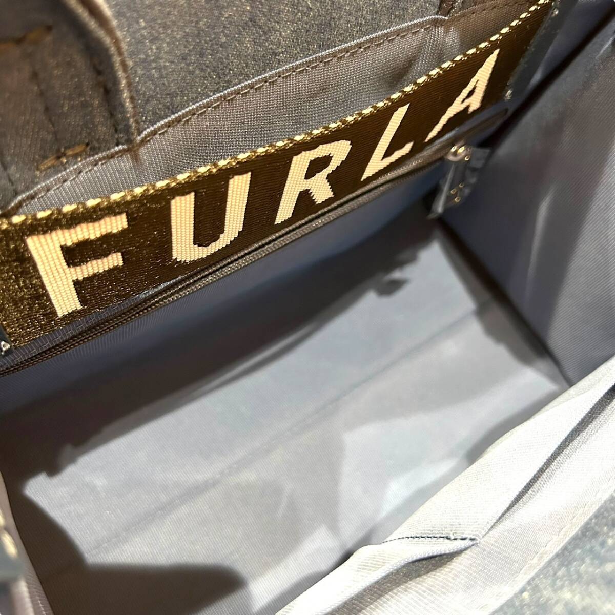 Furla フルラ デニム 2way ブルー系トートバッグ ショルダーバッグ_画像9