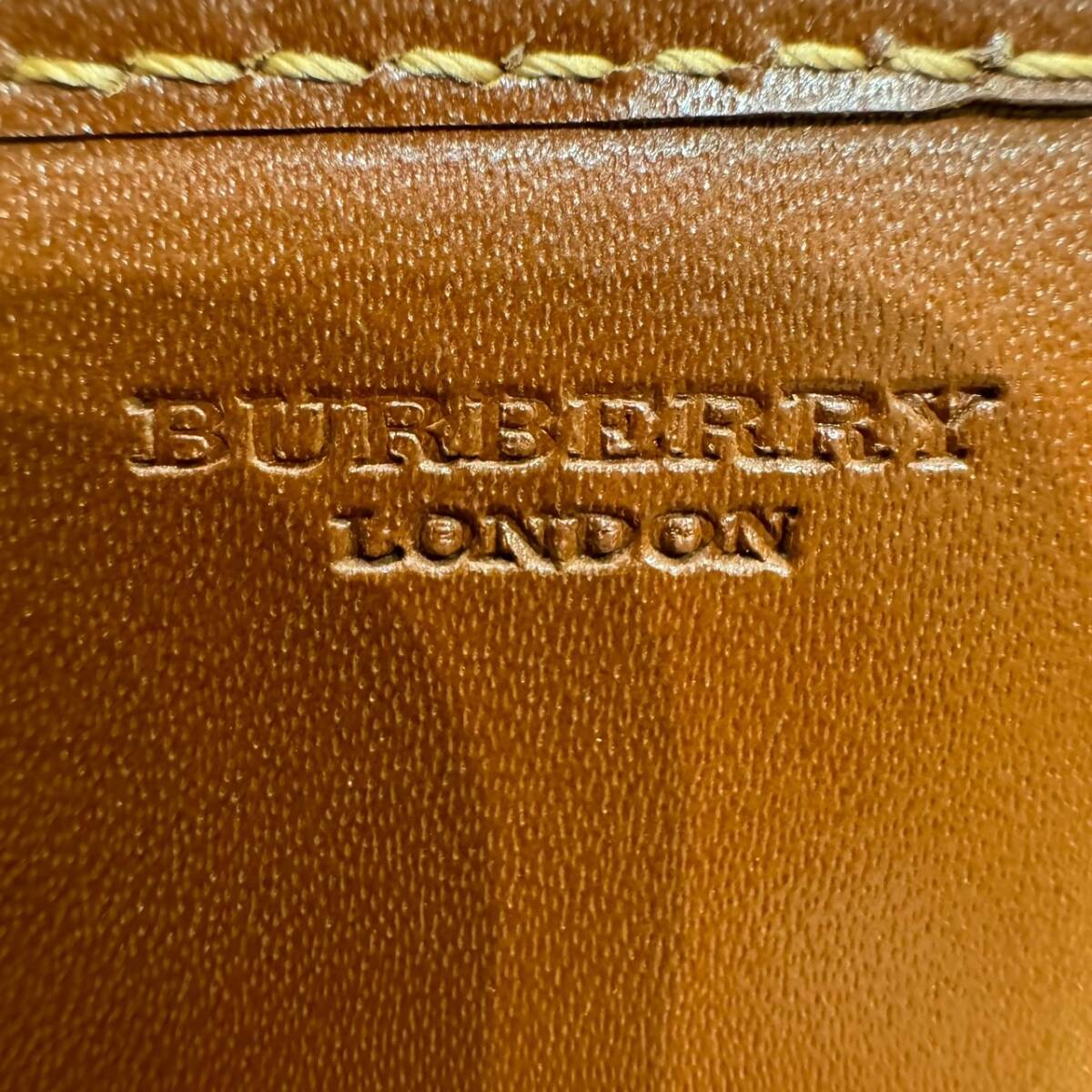 BURBERRY LONDON バーバリーロンドン 二つ折り 長財布 ノバチェック レザー ブラウン系の画像6