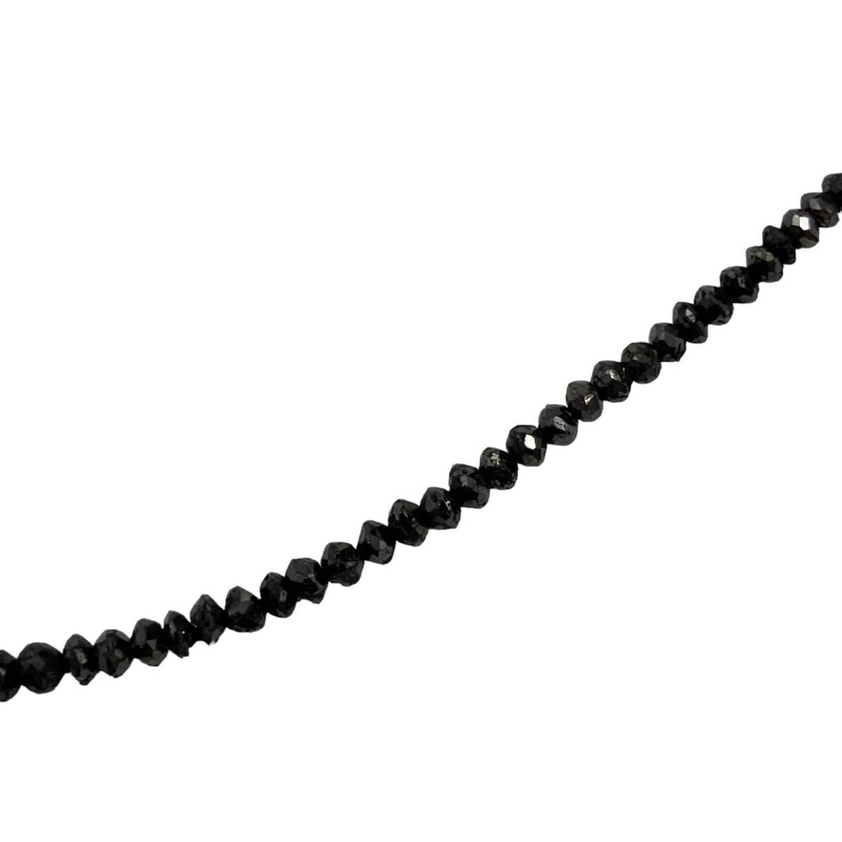 ブラックダイヤ 20.0ct K18WG ネックレスの画像5