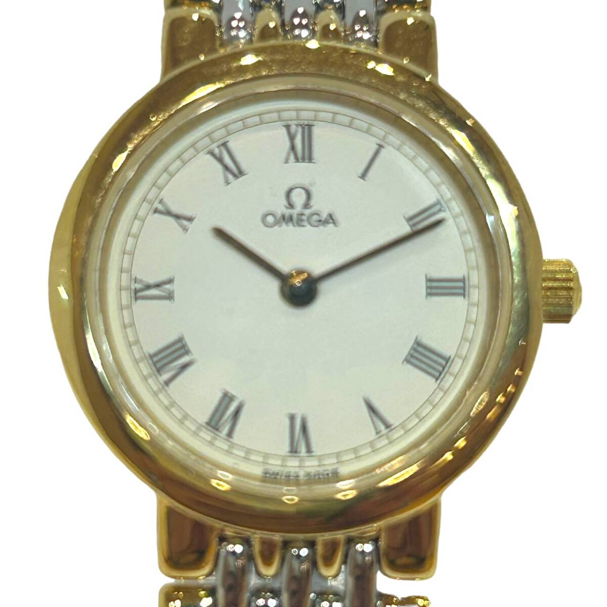 OMEGA オメガ デビル レディース GP/SS QZ 稼働品 予備コマあり 腕時計の画像1