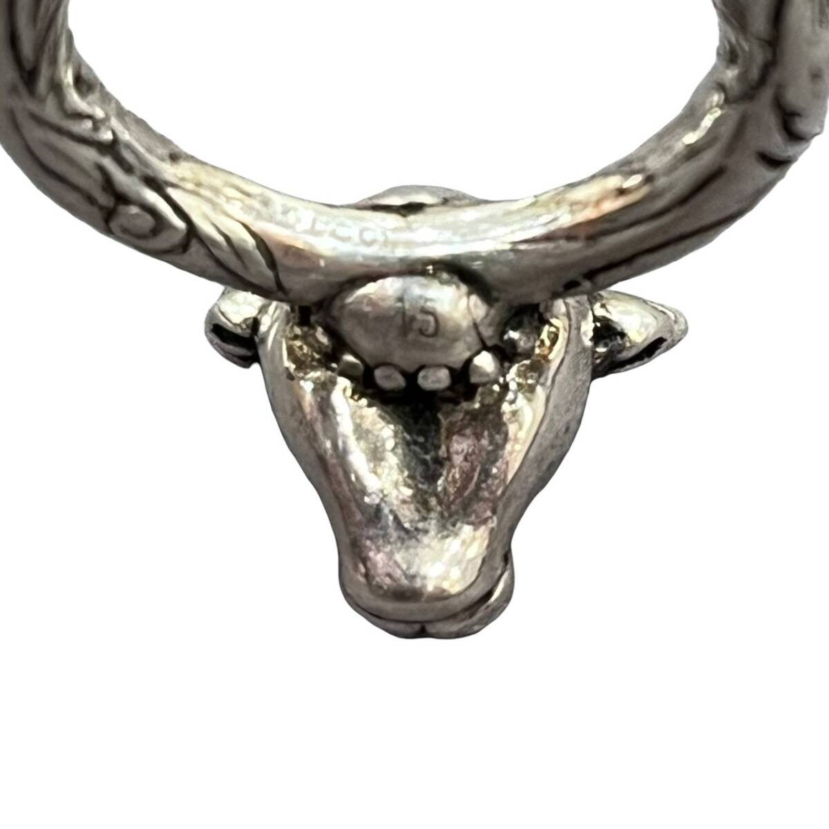 GUCCI Gucci bru корова узор серебряное кольцо кольцо 15