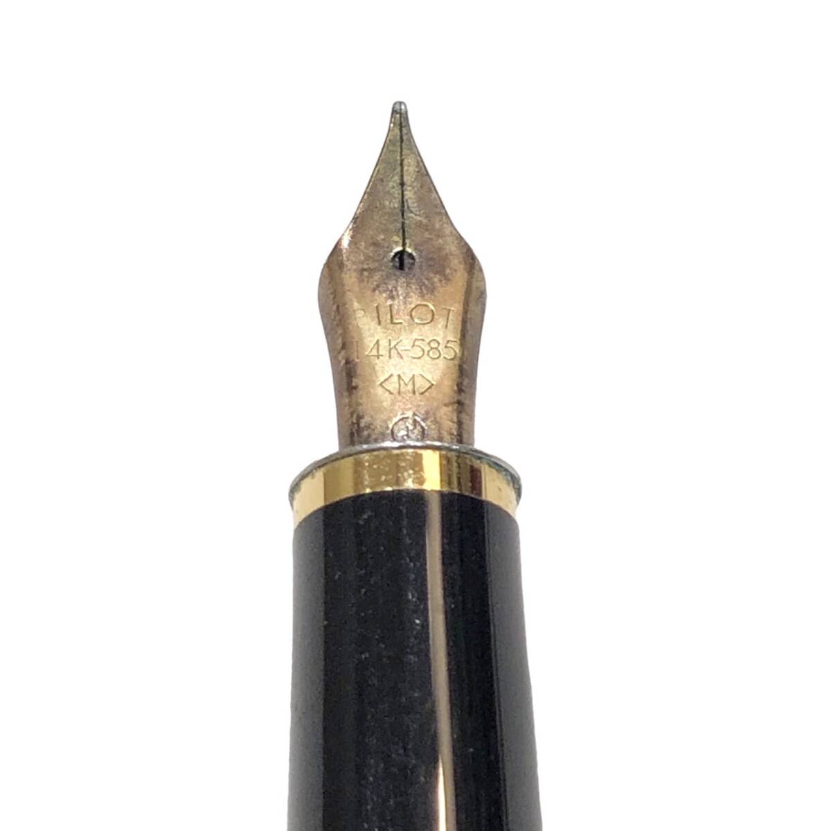 1円 PILOT パイロット 万年筆 ペン先 14K 585 M ブラックの画像3