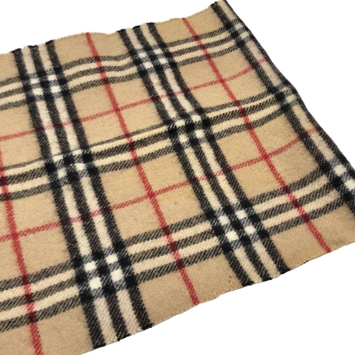 1円 BURBERRY バーバリー バーバリーズ ノバチェック マフラー ウール100％_画像5