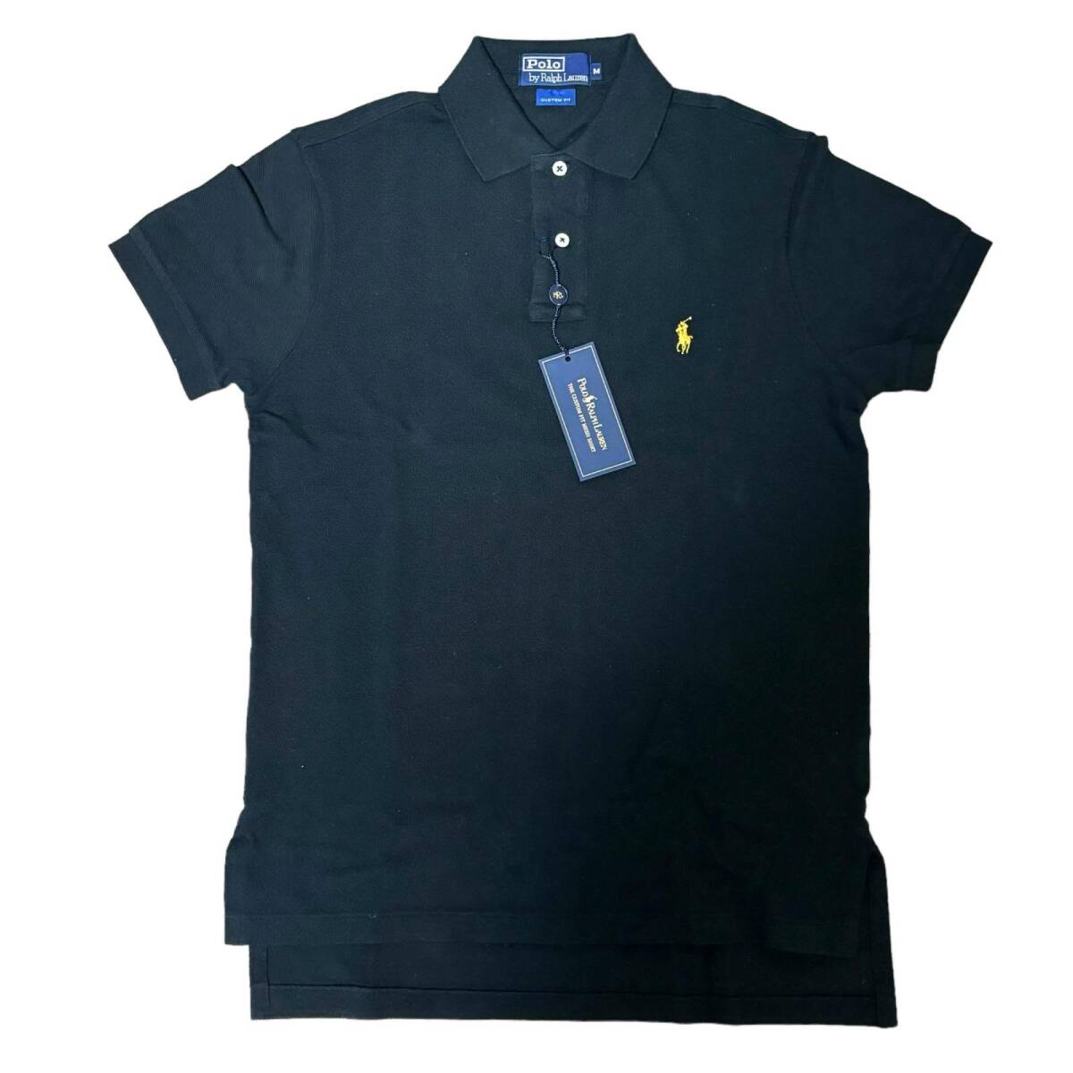 ラルフローレン ポロ カスタムフィット ワンポイントロゴ 半袖 ポロシャツ 黒 サイズMの画像1