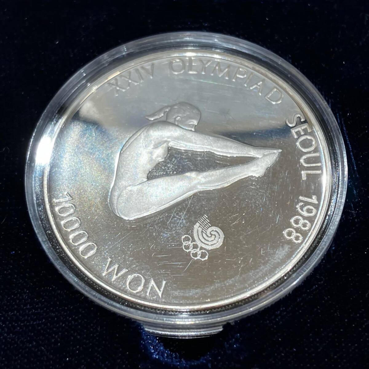 ソウルオリンピック 1000ウォン 5000ウォン 1988 シルバー コイン プルーフ 2枚 新体操の画像2