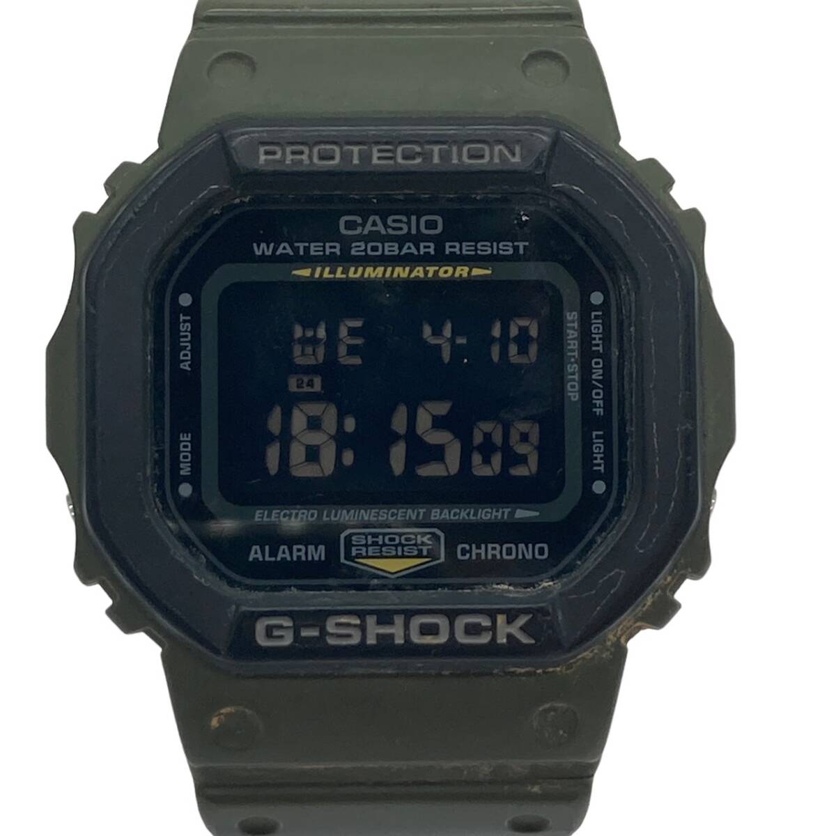 1円 CASIO カシオ G-SHOCK DW-5610SU グリーン系 ラバー 腕時計 オリーブ DW-5610SU クォーツの画像1