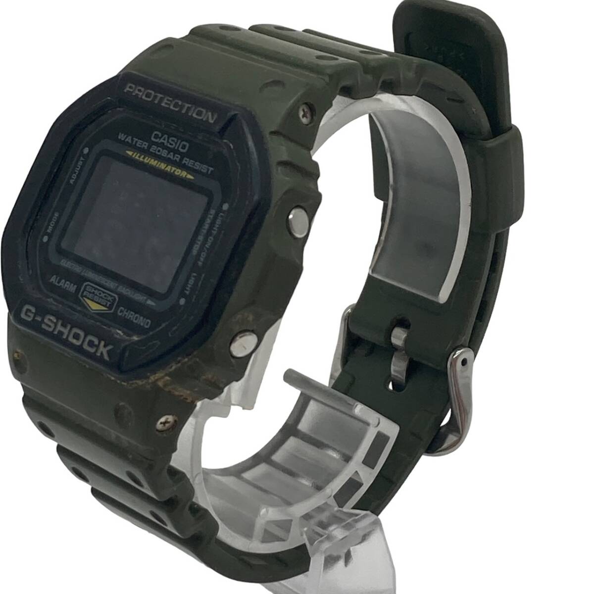 1円 CASIO カシオ G-SHOCK DW-5610SU グリーン系 ラバー 腕時計 オリーブ DW-5610SU クォーツの画像2