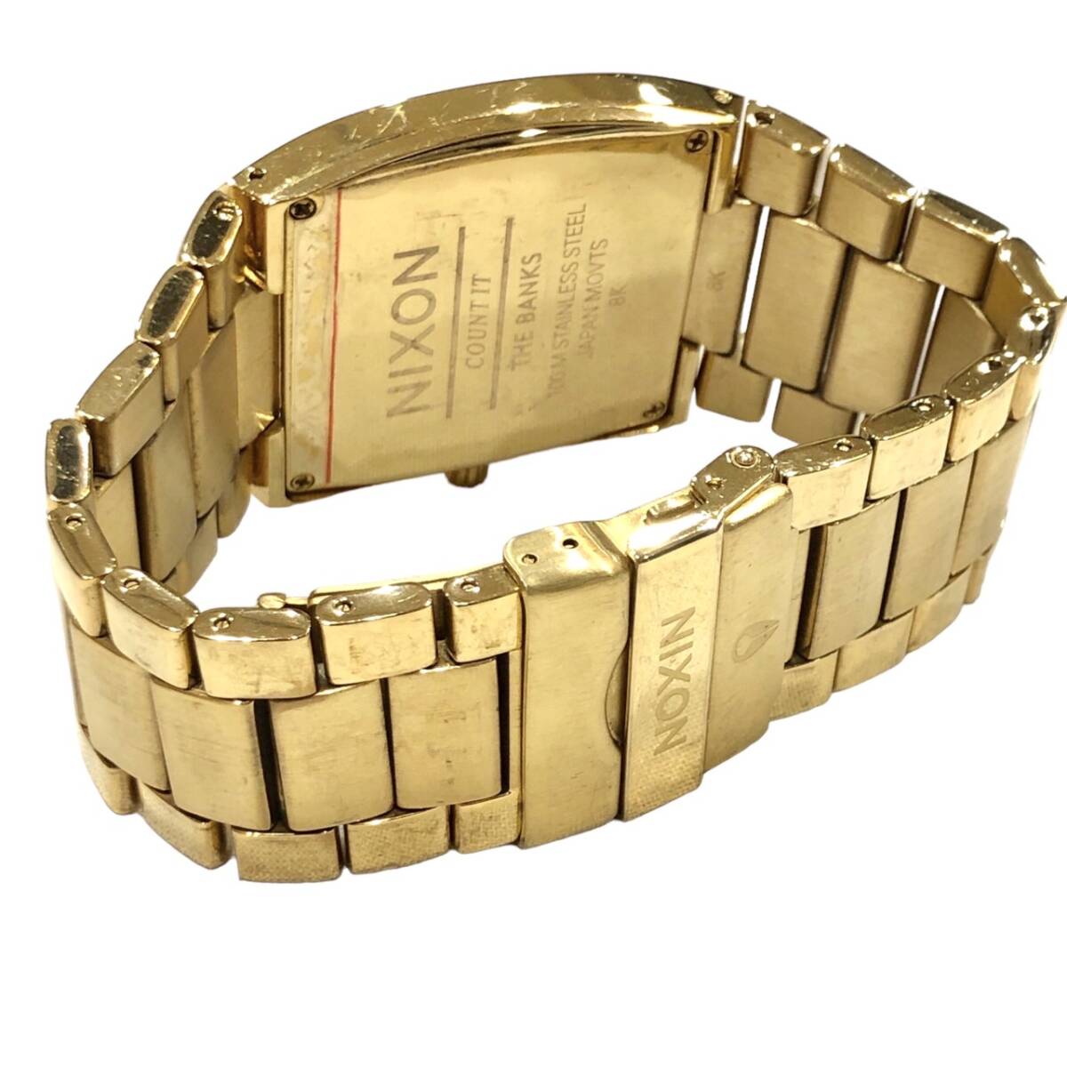 NIXON ニクソン バンクス ゴールドカラー 2針 腕時計の画像6
