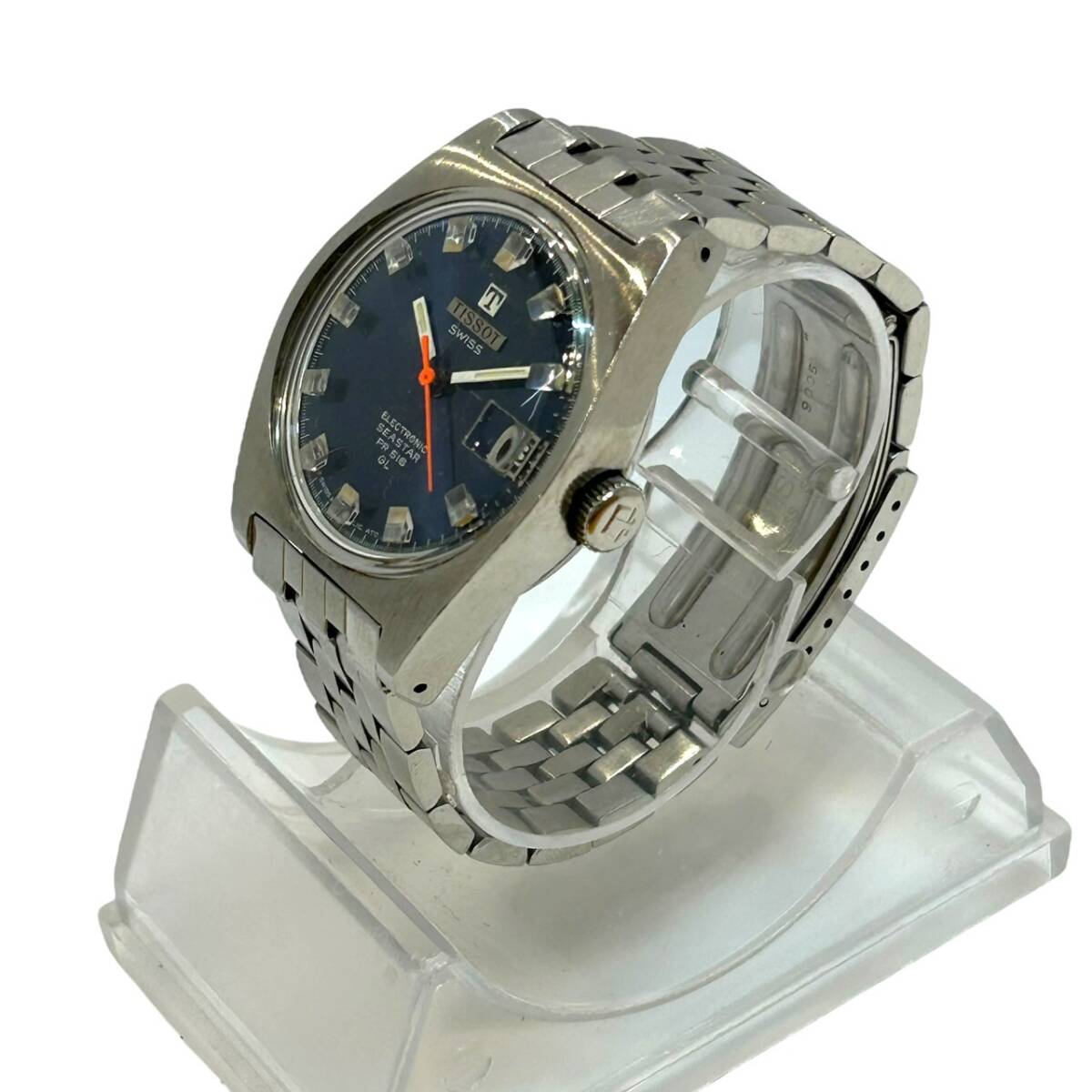 TISSOT ティソ ティソ シースター SEASTAR PR516 デイト 青文字盤 SS 腕時計の画像2