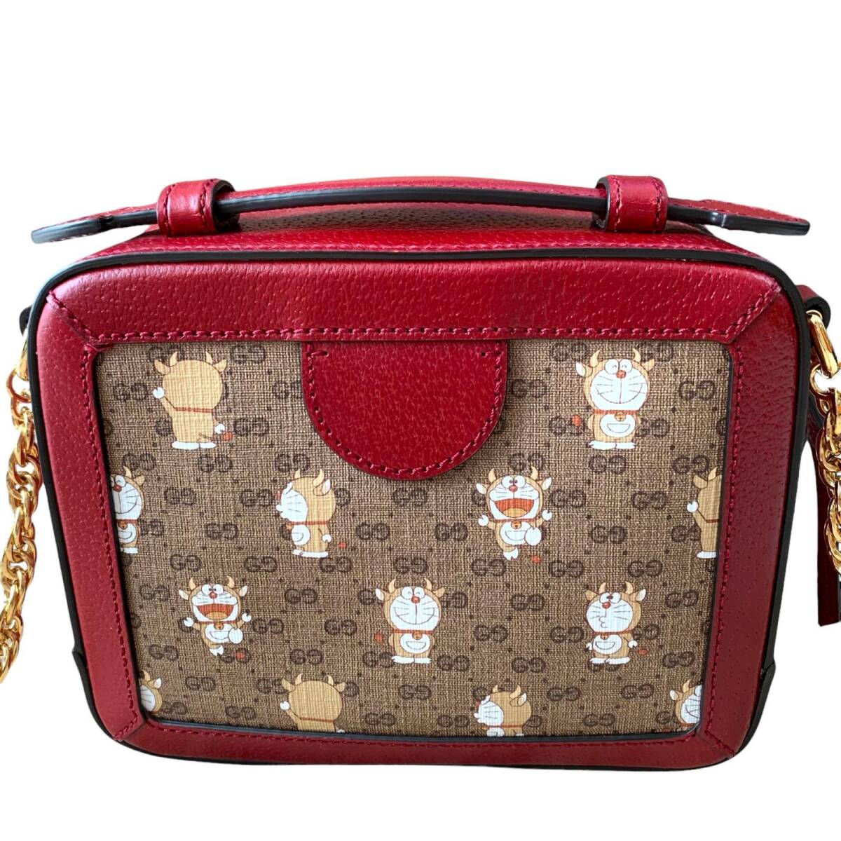 美品 GUCCI グッチ ×ドラえもん ショルダーバッグ GGスプリーム ベージュ系 655596_画像3